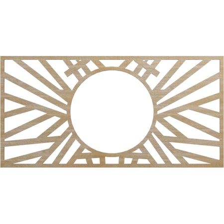 Ekena Millwork Hoover Wood Fretwork Pierced Ceiling Medallion, Birch, 22"W x 11"H x 8 1/8"ID x 1/4"T CMWP22X11X0250HOBI